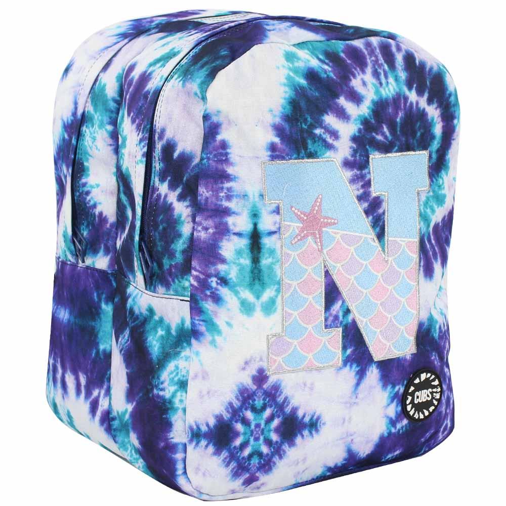 CUBS PURPLE TIE DYE WITH LETTER N BIG AND BASIC BACKPACK