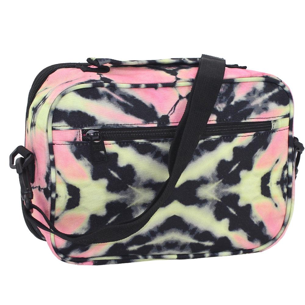 CUBS BLACK/PINK TIE DYE CLASSIC LUNCH BAG WITH SHOULDER STRAP