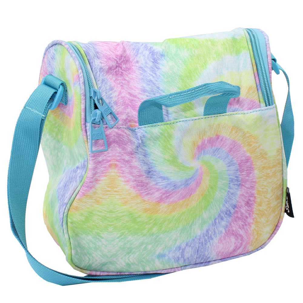 PASTEL RAINBOW SWIRL CROSS BODY LUNCH BAG