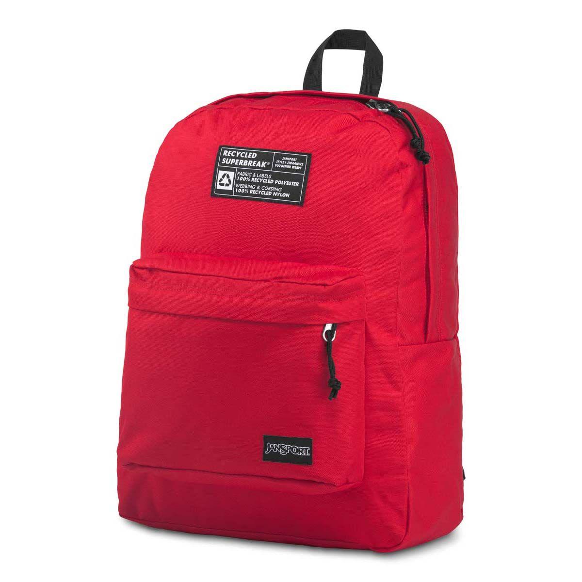JanSport Recycled SuperBreak Backpack in Red Tape - Ourkids - Jansport