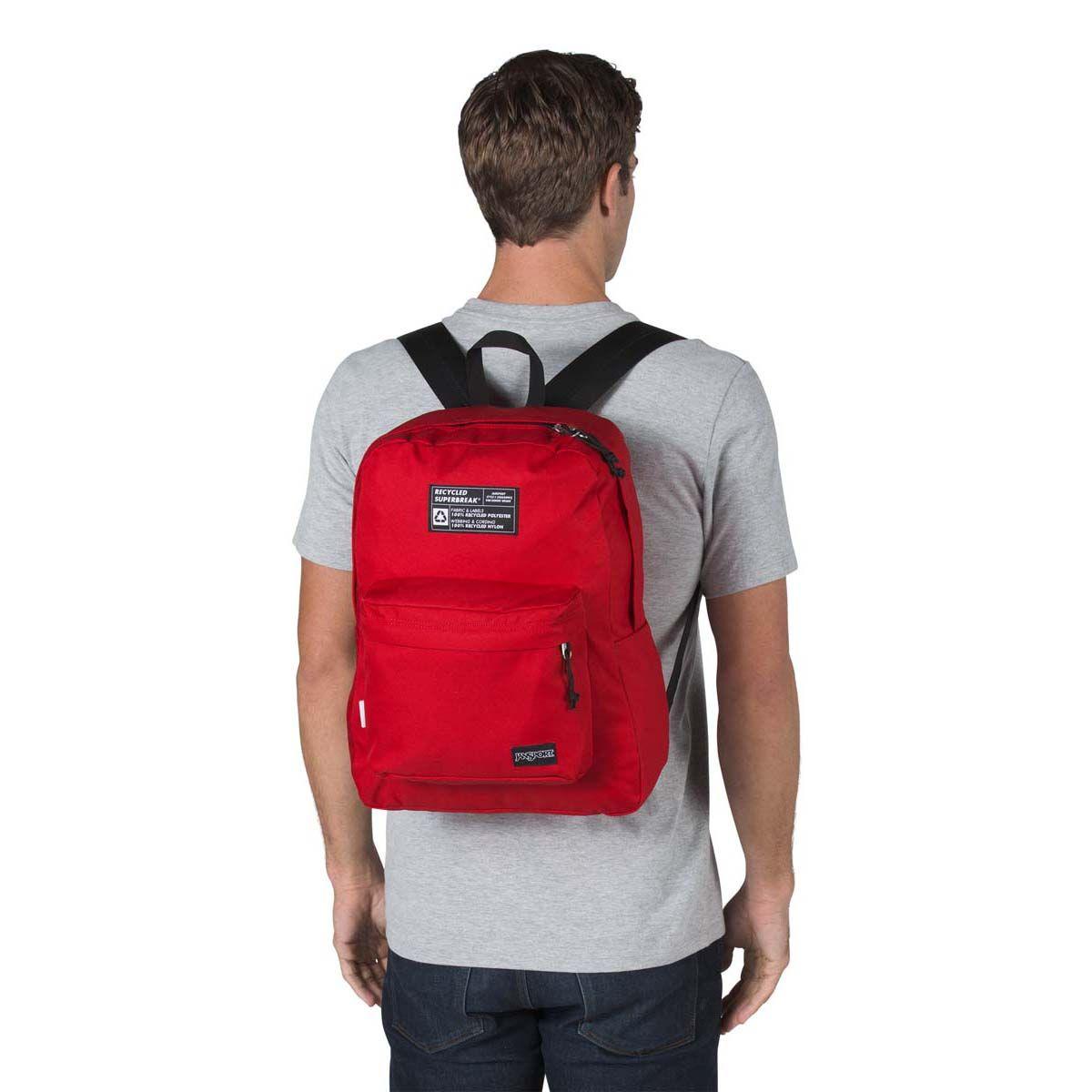 JanSport Recycled SuperBreak Backpack in Red Tape - Ourkids - Jansport