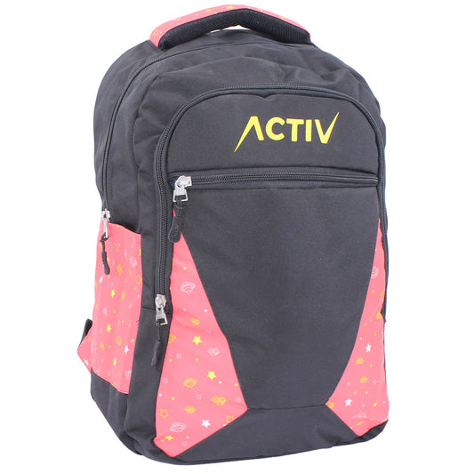 Active Padded Laptop Backpack (Black/Salmon)