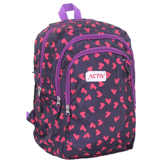 Active Padded Laptop Backpack (Hearts)