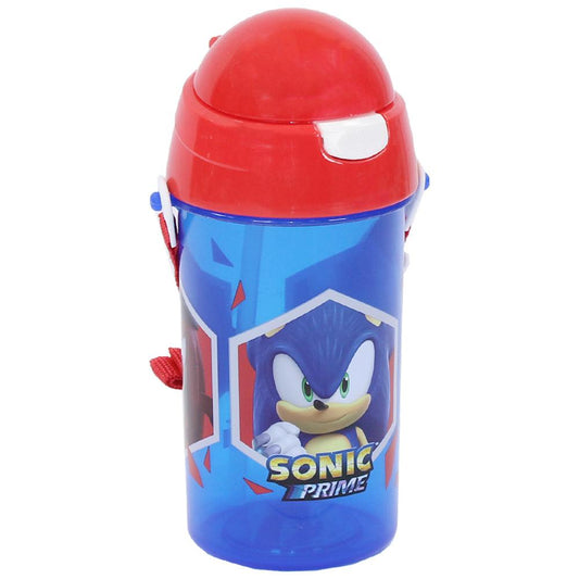 Sonic the Hedgehog  Pop Up Water Bottle With Straps
