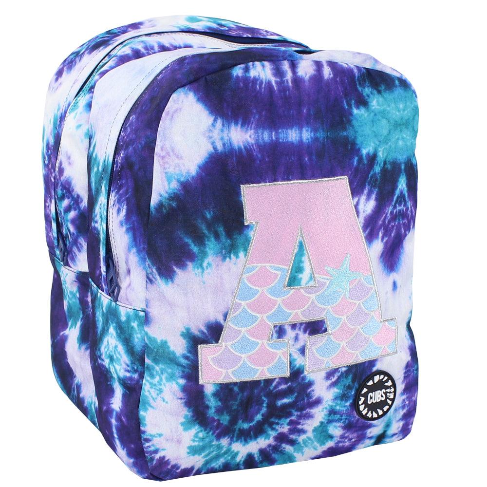 CUBS PURPLE TIE DYE WITH LETTER R BIG AND BASIC BACKPACK