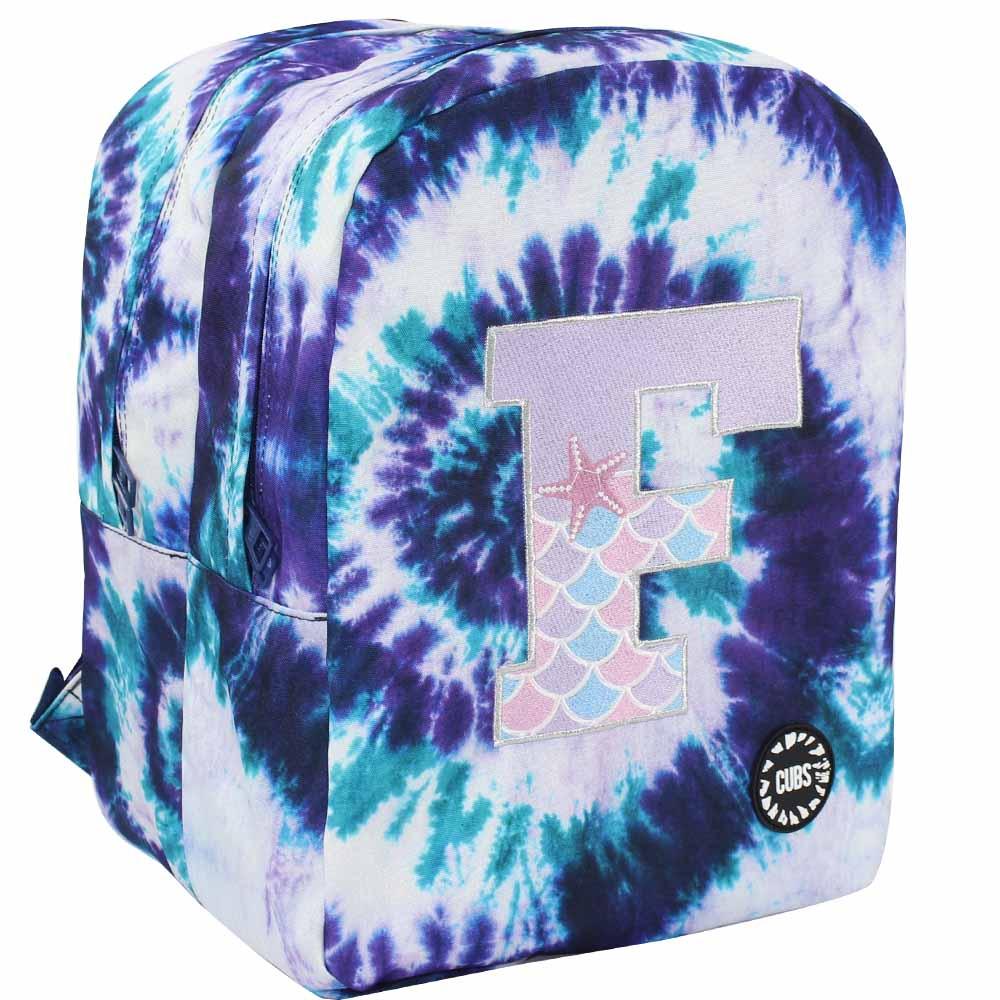 CUBS PURPLE TIE DYE WITH LETTER F BIG AND BASIC BACKPACK