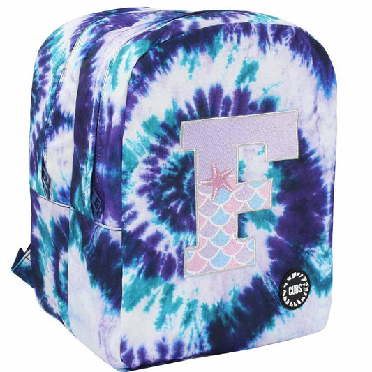 CUBS PURPLE TIE DYE WITH LETTER F BIG AND BASIC BACKPACK