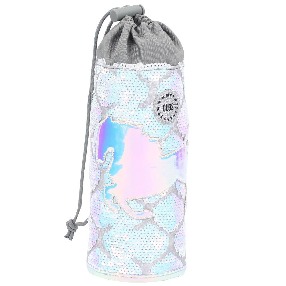 CUBS Blue Sequin Water Bottle Cover