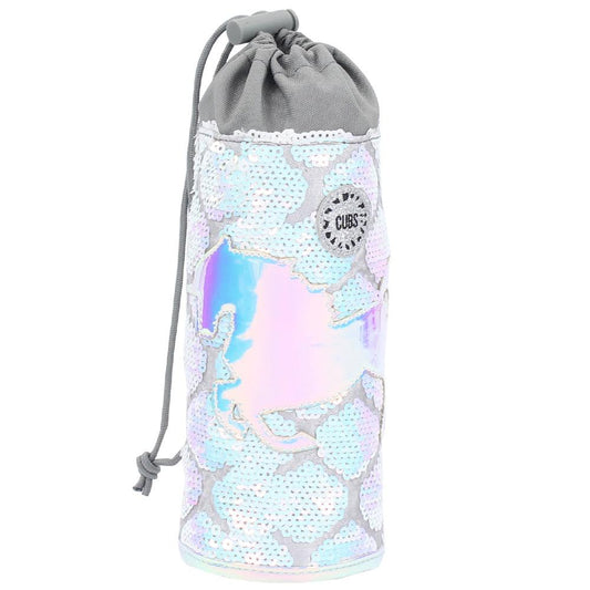 CUBS Blue Sequin Water Bottle Cover