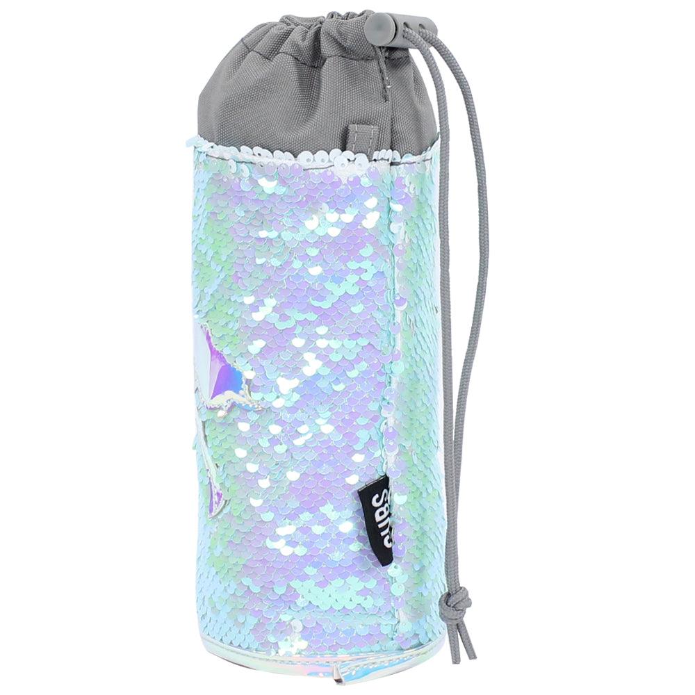 CUBS Blue Sequin Water Bottle Cover