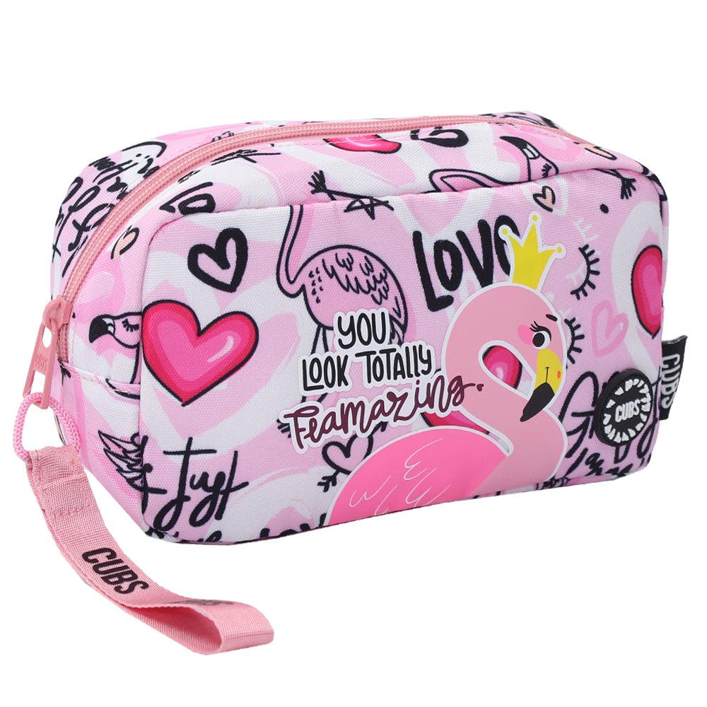 CUBS LOVE FLAMINGO PENCIL CASE