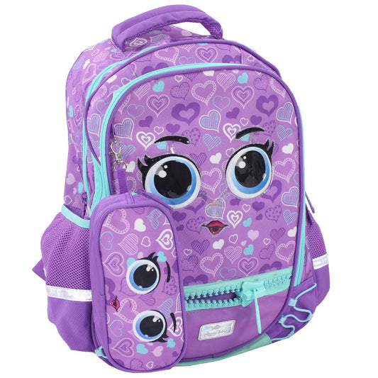 Backpack 18-Inch + Pencil Pouch - Ourkids - Glossy Bird