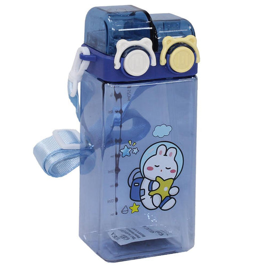 Cartoon Pattern Drinking Cup Square Double Straw Water Bottle - Ourkids - OKO