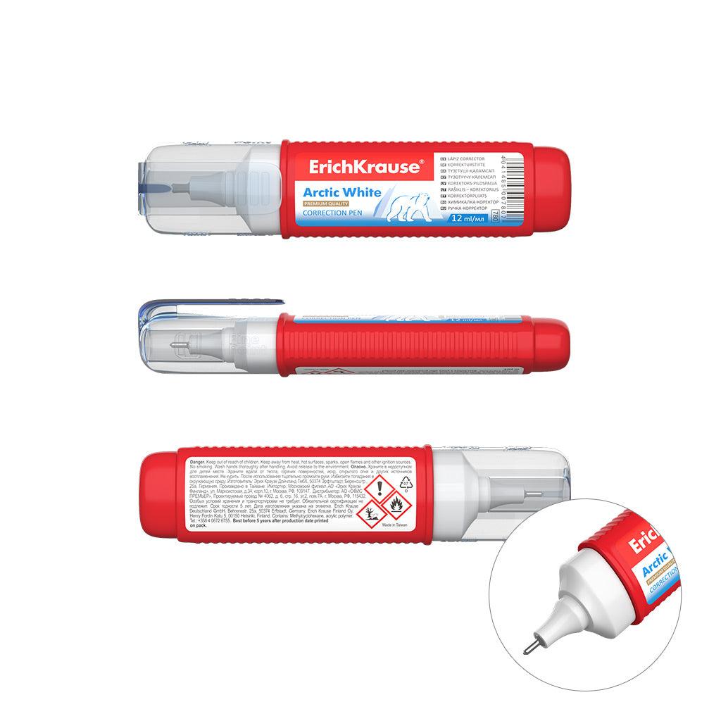 Correction pen ErichKrause® Arctic white, 12 ml - Ourkids - Erich Krause