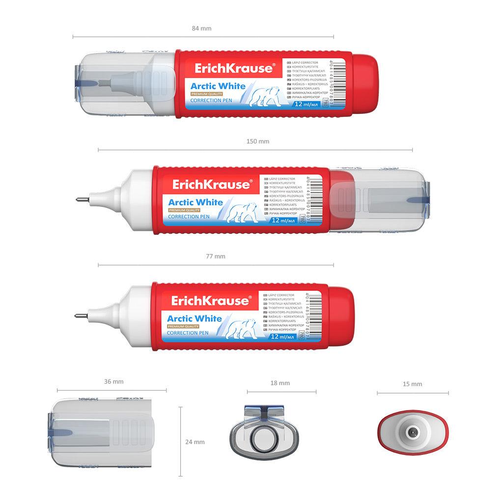 Correction pen ErichKrause® Arctic white, 12 ml - Ourkids - Erich Krause