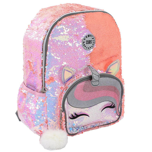Cubs Backpack 15-Inch (Unicorn Lashes Glitter) - Ourkids - Cubs
