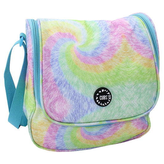 PASTEL RAINBOW SWIRL CROSS BODY LUNCH BAG