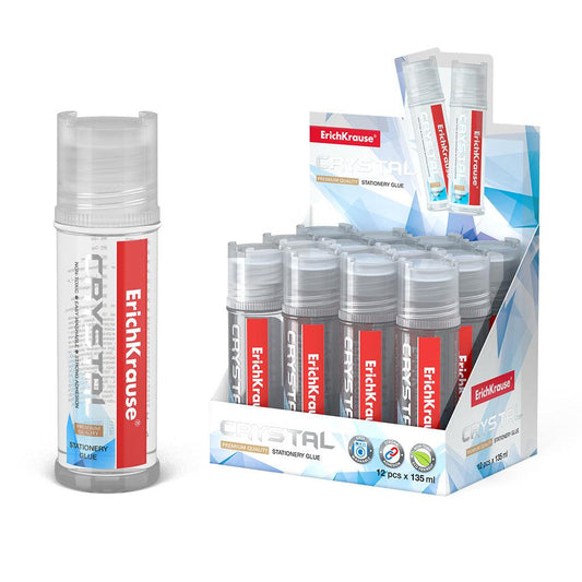 Stationery glue ErichKrause® Crystal, 135 ml - Ourkids - Erich Krause