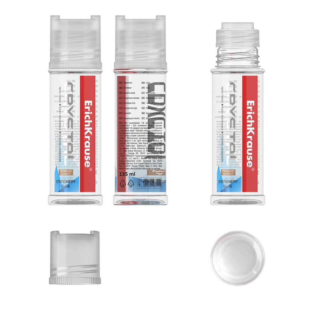 Stationery glue ErichKrause® Crystal, 135 ml - Ourkids - Erich Krause