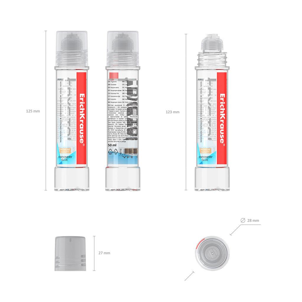 Stationery glue ErichKrause® Crystal, 50 ml - Ourkids - Erich Krause