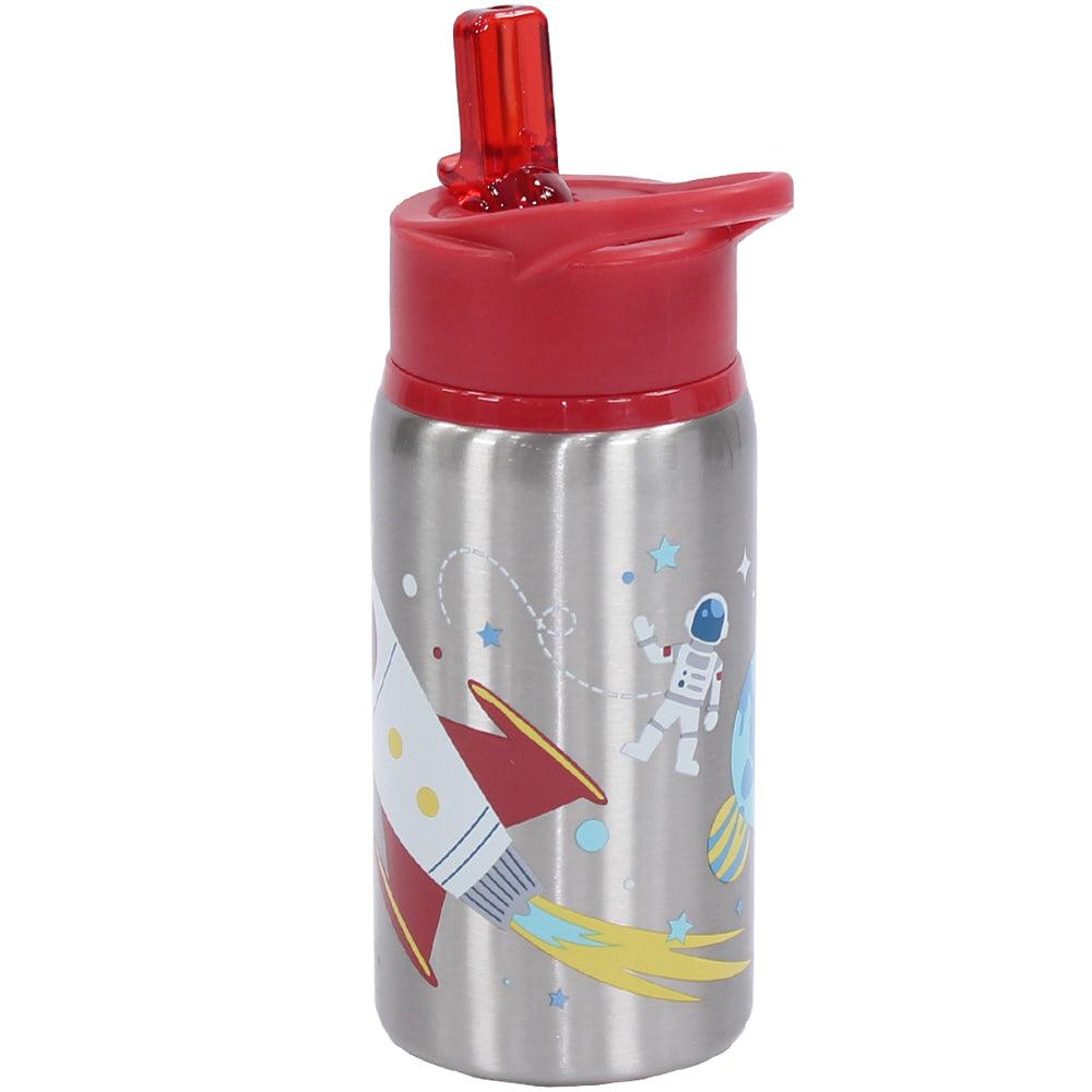 Stephen Joseph Stainless Steel Flip Top Bottle (Space) - Ourkids - Stephen Joseph