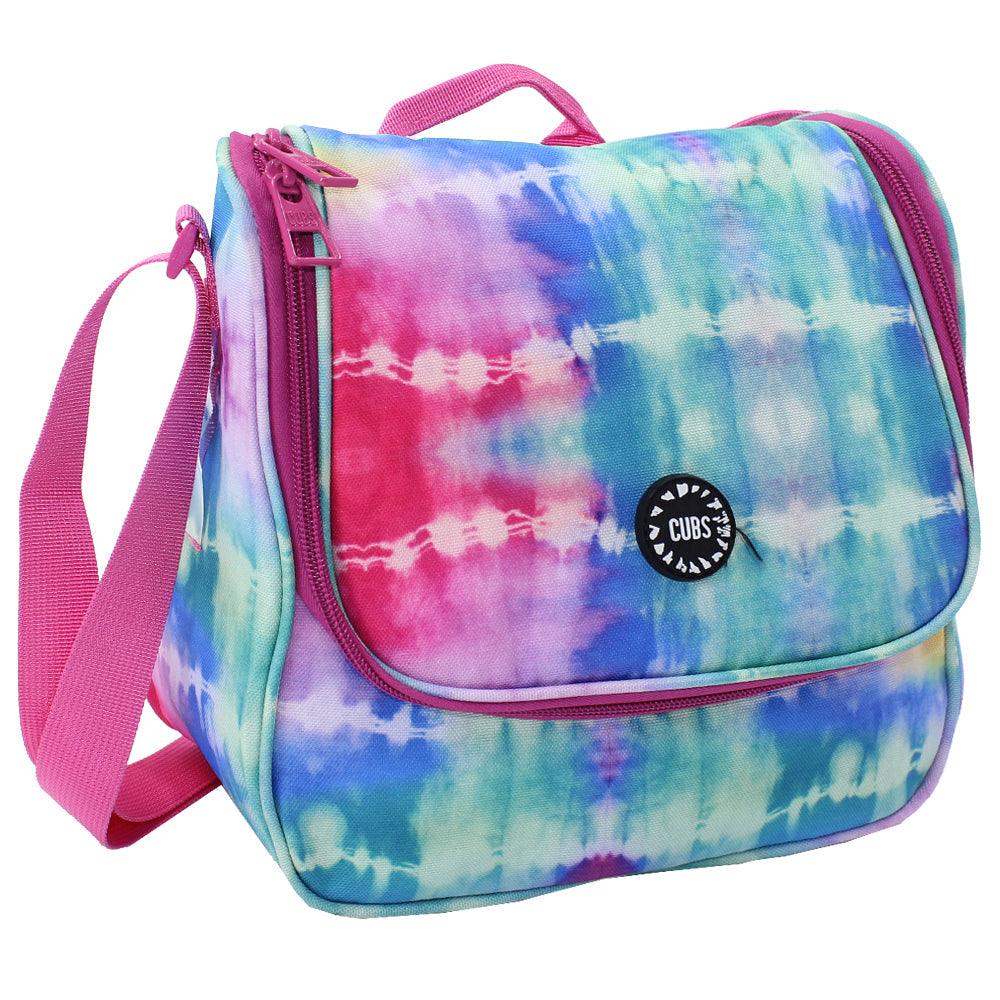 WATER COLORS BLUES CROSS BODY LUNCH BAG